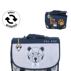 Cartable Réversible Pol Fox Bear 35 Cm -Promos Valise Raffine Magasin cartables scolaires pol fox 841588z