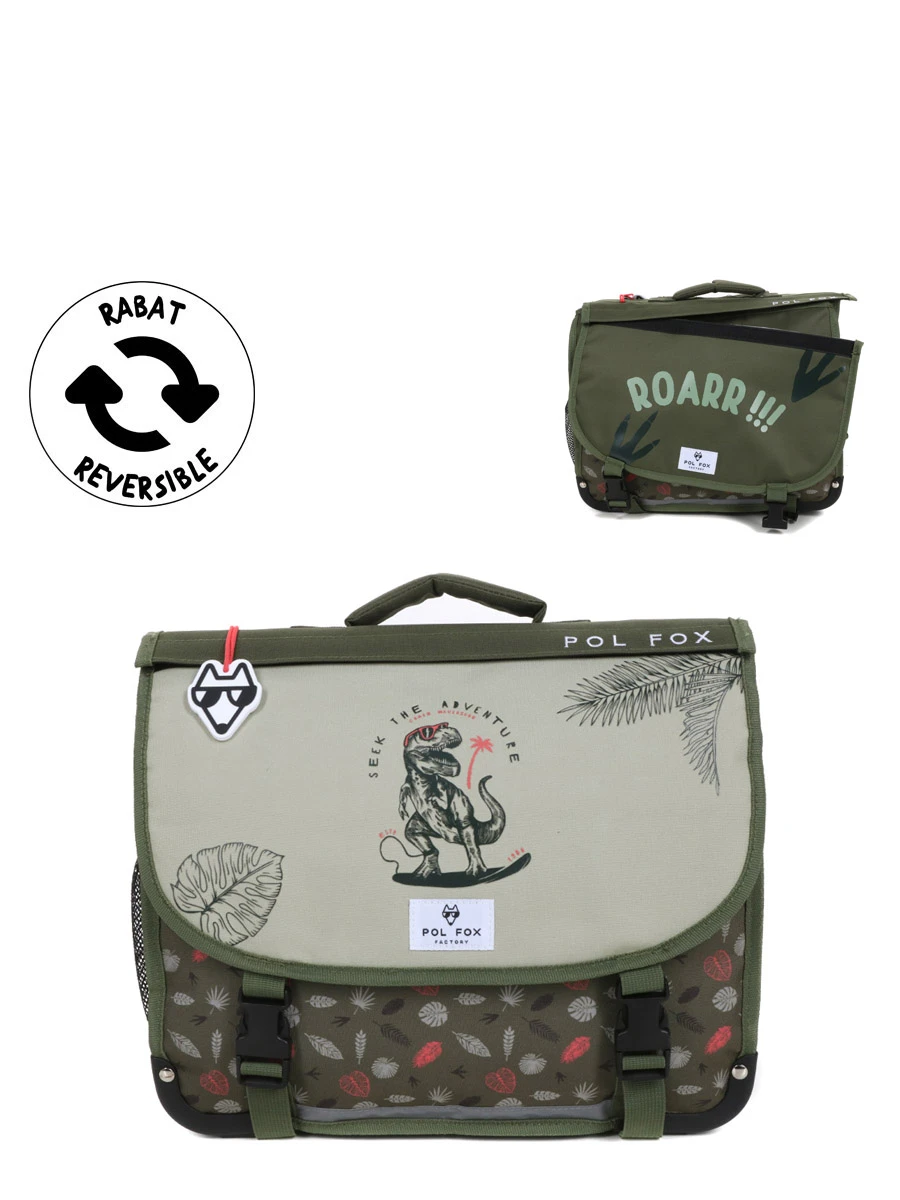 Cartable Réversible Pol Fox Dino Ride 38 Cm 21 Cartable Réversible Pol Fox Dino Ride 38 Cm – Image 19