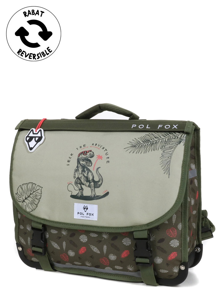 Cartable Réversible Pol Fox Dino Ride 38 Cm 3 Cartable Réversible Pol Fox Dino Ride 38 Cm