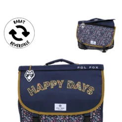 Cartable Réversible Pol Fox Happy Days 38 Cm -Promos Valise Raffine Magasin cartables scolaires pol fox 841818z