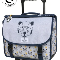 Cartable à Roulettes Réversible Pol Fox Bear 38 Cm